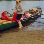 Beladenes Ruderboot