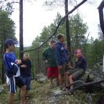 Ruderer im Wald