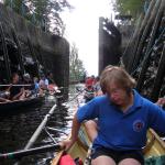 Ruderboote in der Schleusentreppe Lennartsfors SW08