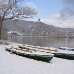 Ruderboote im Schnee Burg Cochem SMR08