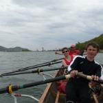 Vierer an der Schleuse Djerdap Donau 12