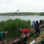 Ruderboote aussetzen in Wusterwitz 2015