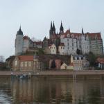 Meissen gleich nach dem Start Elbemarathon 2016