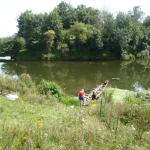 Umtrage an der Schleuse vor Maastricht Maas 2017