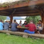Fruehstueck der Ruderer am Nisser 2018