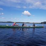Ruderboote am Start Puumala 2019