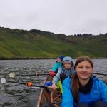 Girlie Boot vor Weinbergen Mosel 2019