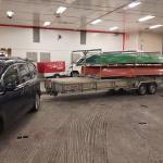 Parkplatz für die Ruderboote auf der Stena Fähre 2022