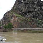 Ruderboot an der Loreley Silvester 2022
