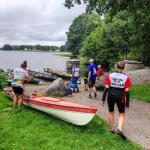 Ruderboote Mittagspause in Urshult 2023